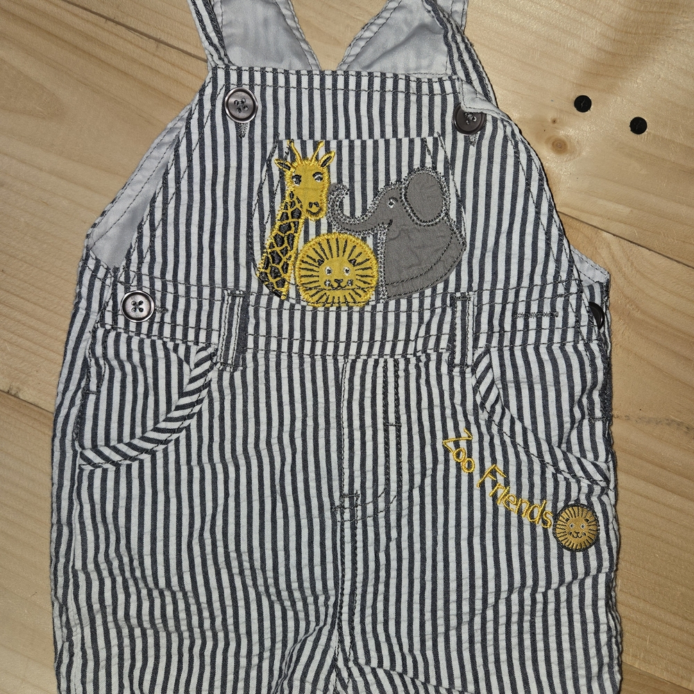 Zoo Friends Striped Overalls for Kids